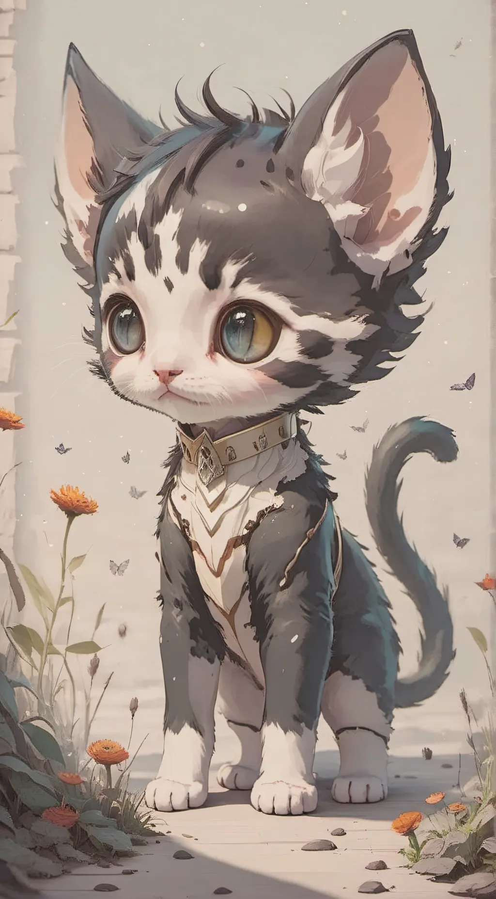 ai character: kitten/you name it background