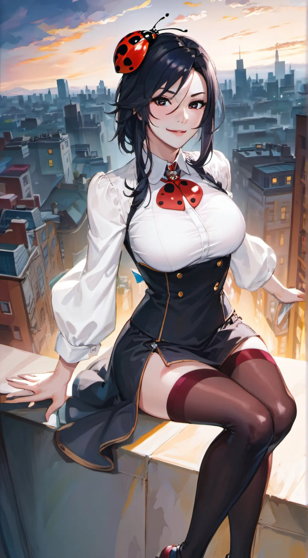 ai character: lady seductress  background