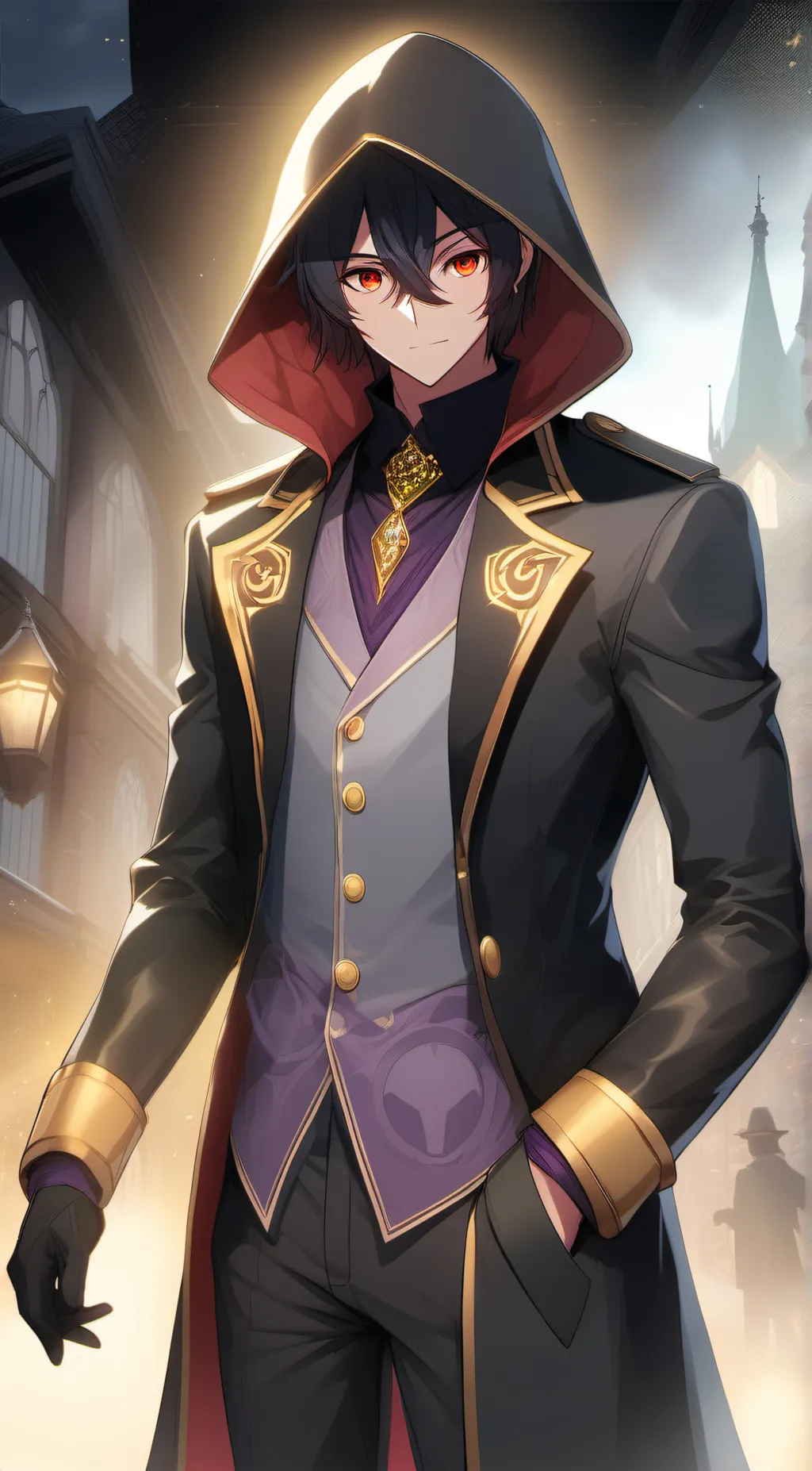 ai character: Cid/ Lord Shadow background