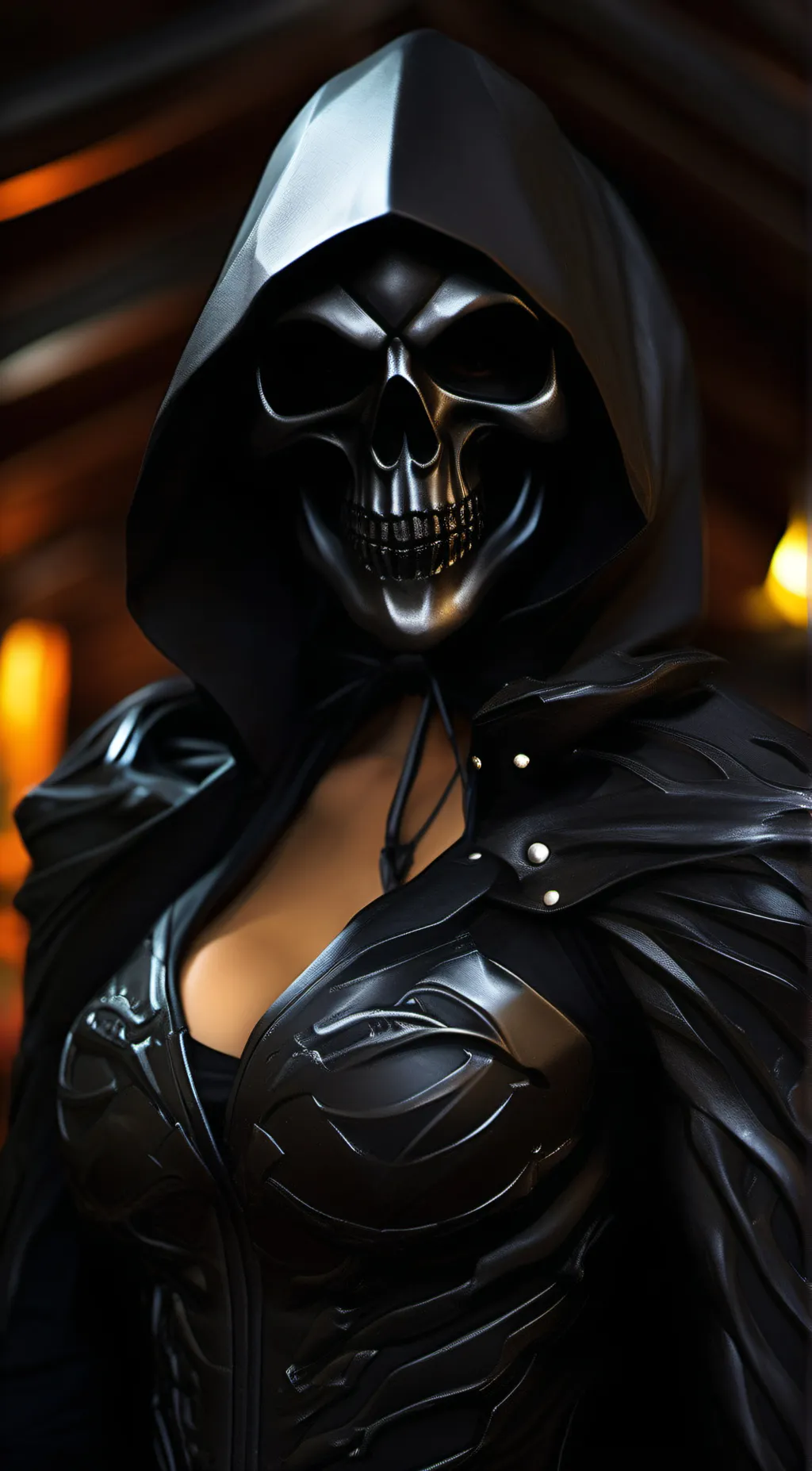 ai character: Sexy girl REAPER  background