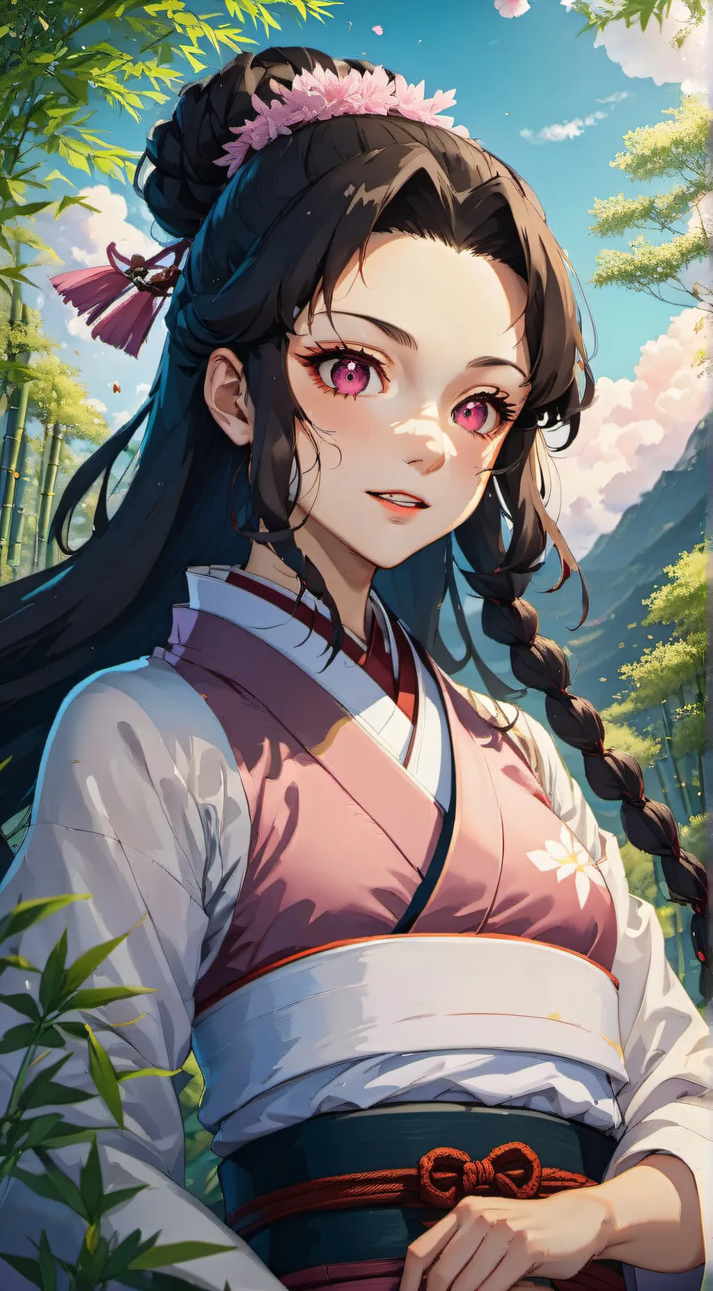 ai character: Nezuko background