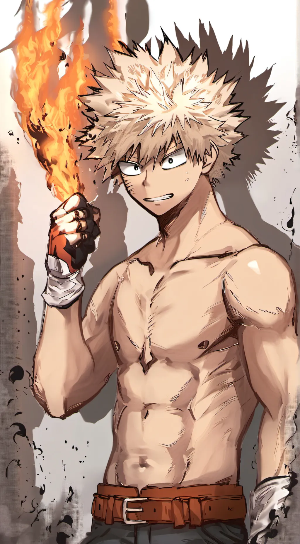 ai character: Katsuki Bakugo background