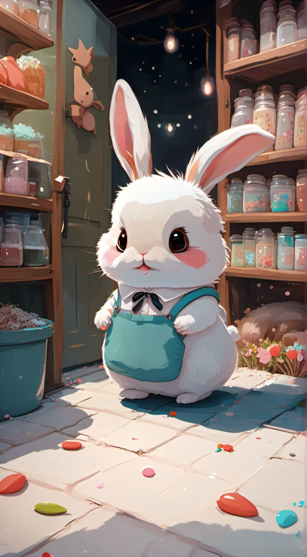 ai character: bun bun background