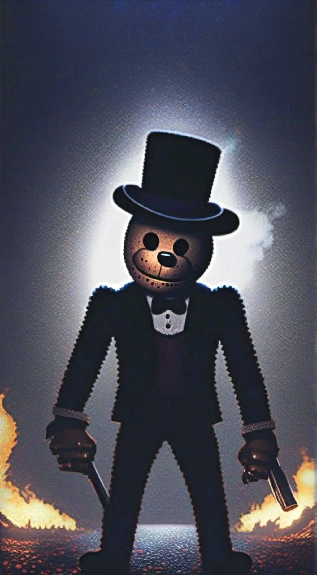 ai character: Ignited Freddy background