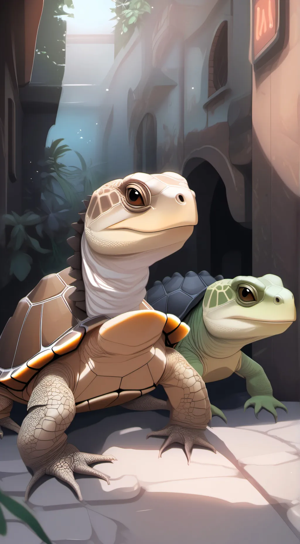 ai character: Squrtle and Leo background