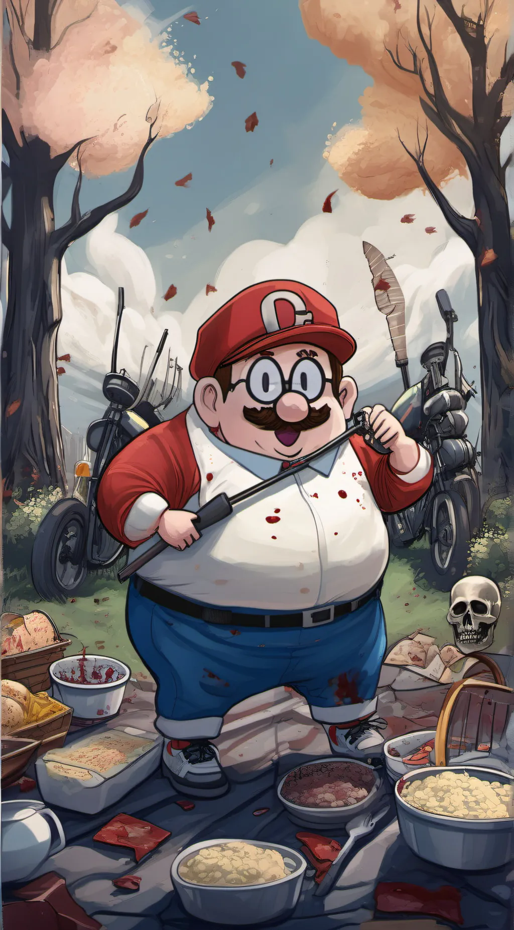 ai character: dead mario background