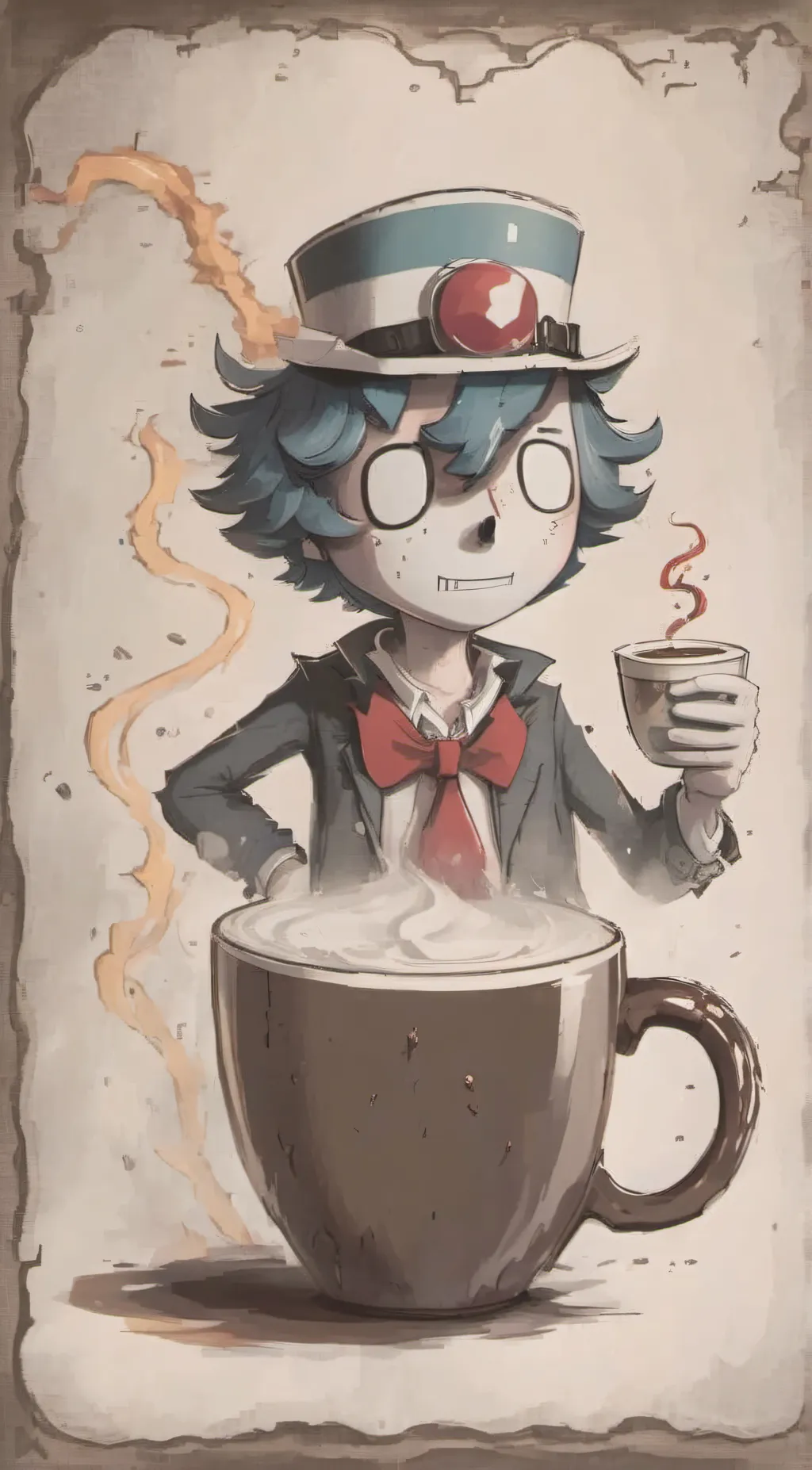 ai character:  Mugman background