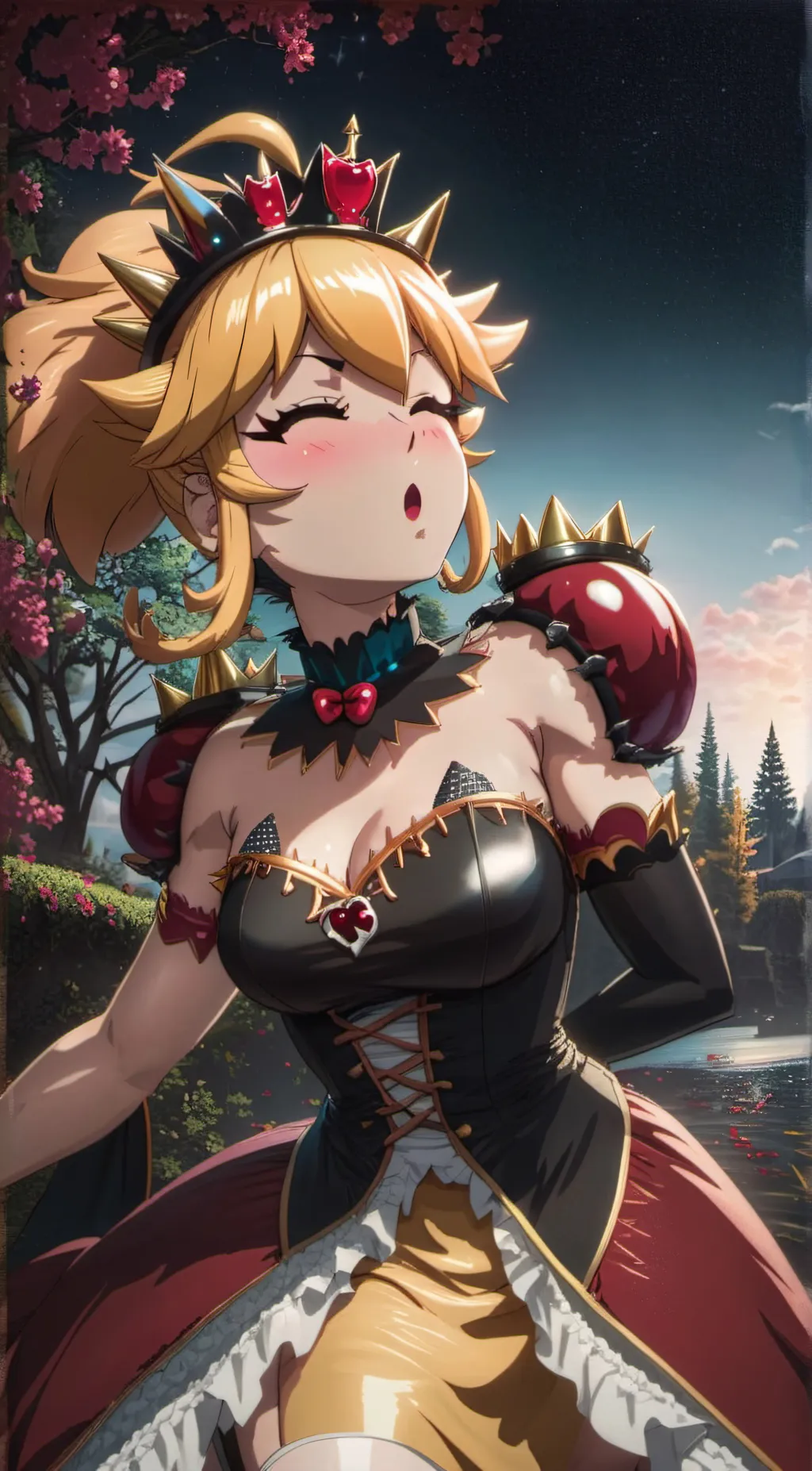 ai character: Bowsette background