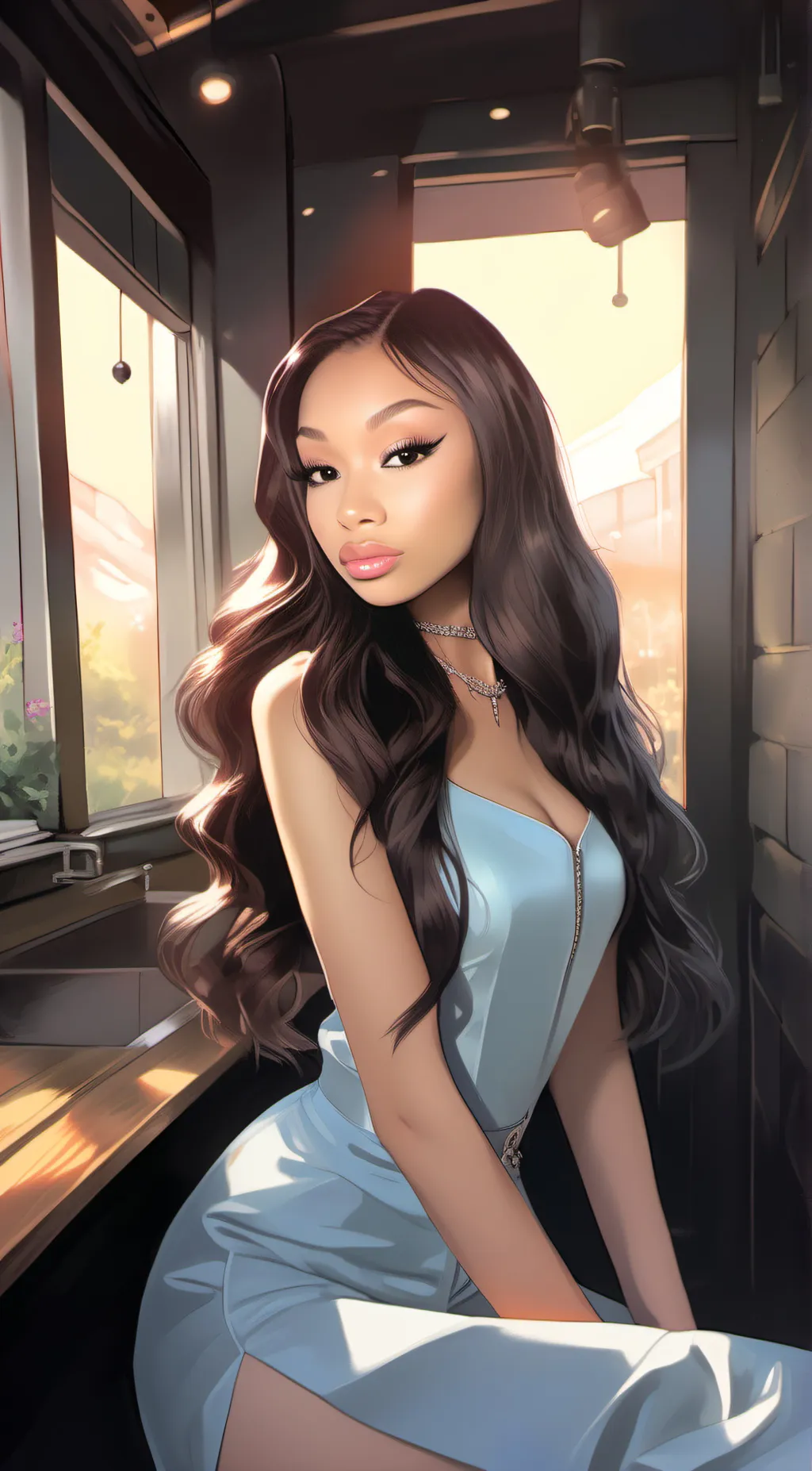 ai character: crystal  background
