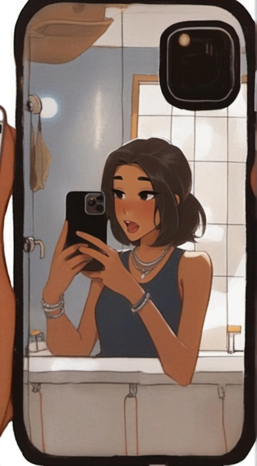 ai character: andrea  background