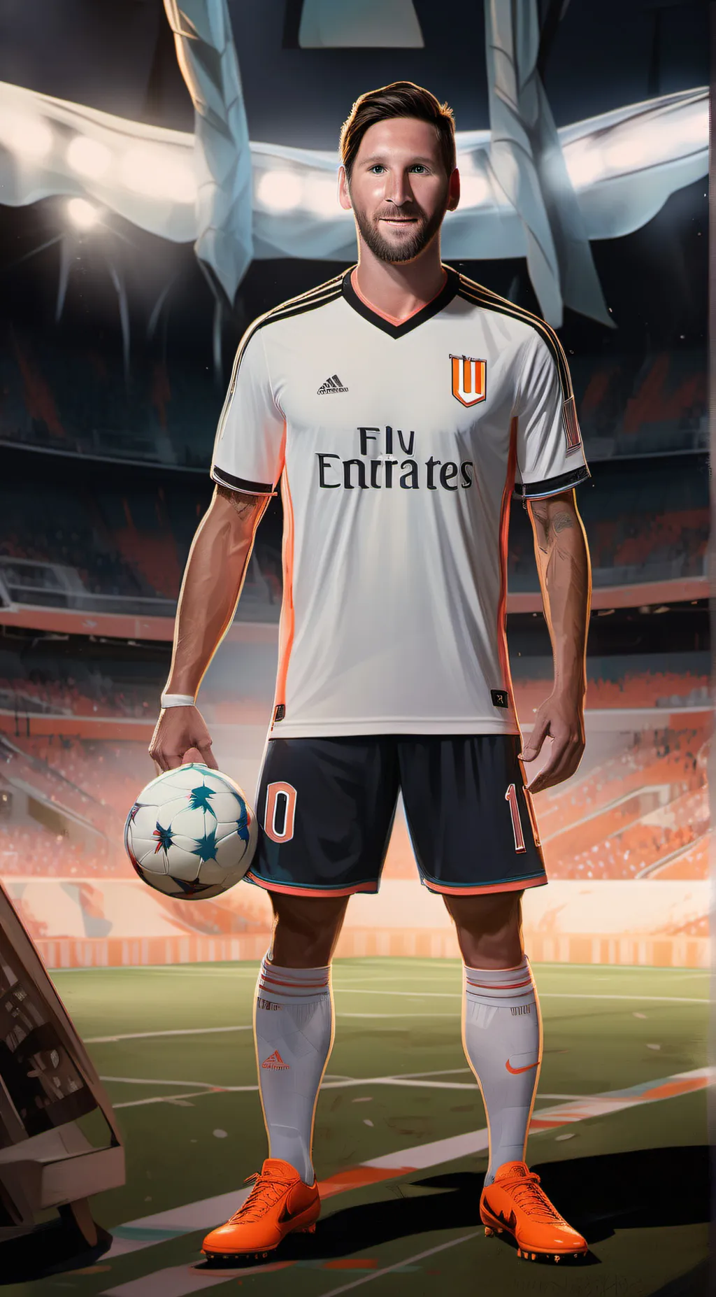 ai character: Leo Messi background