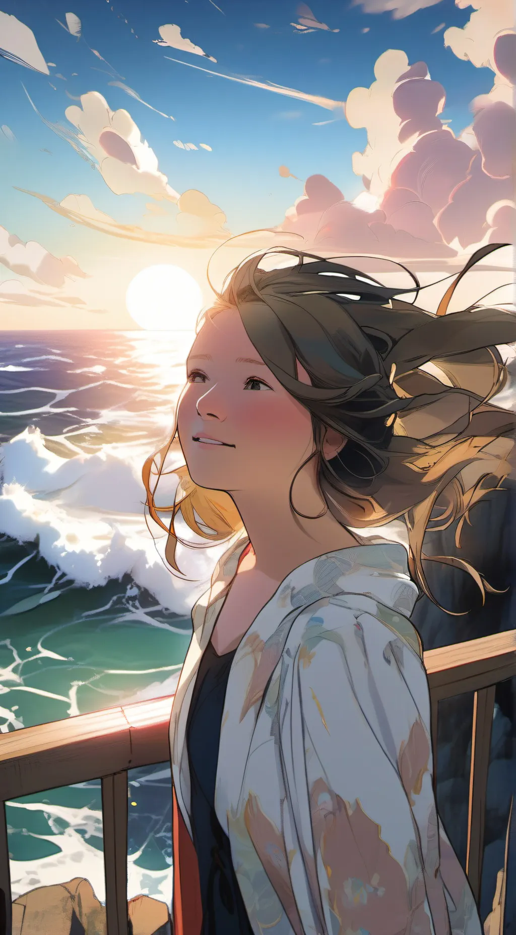ai character: Sun background