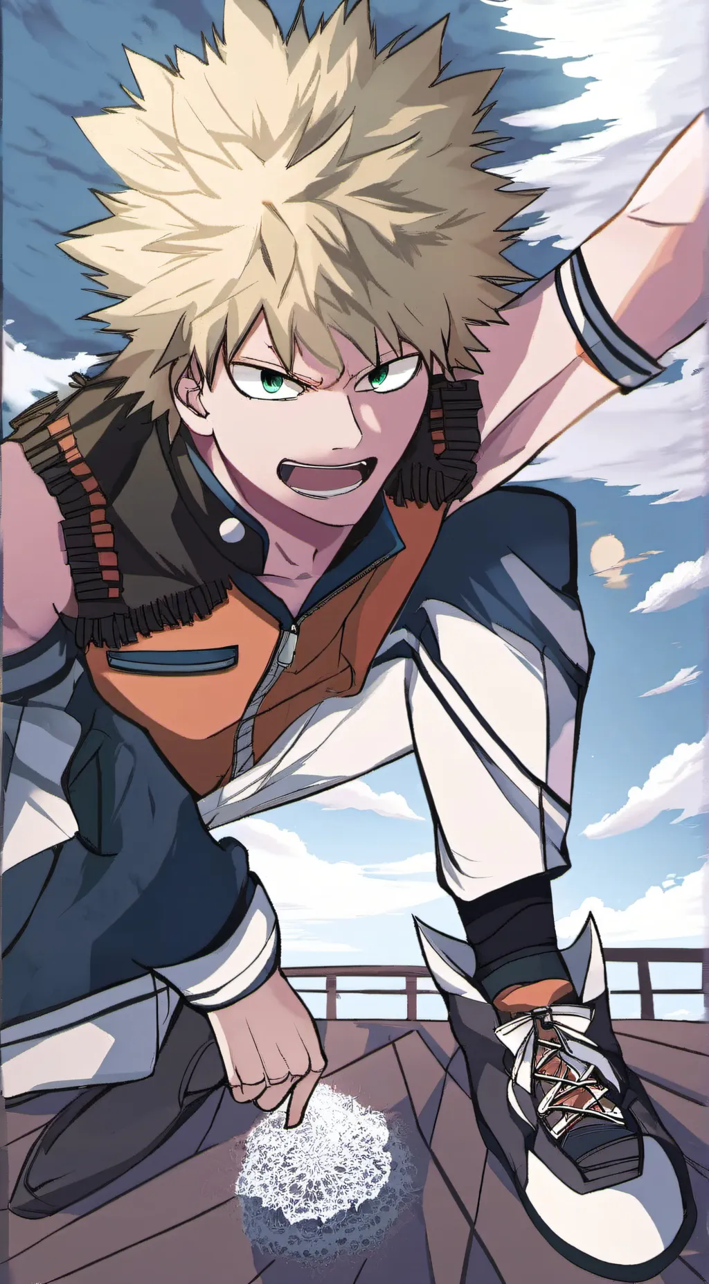 ai character: Katsuki bakugou  background