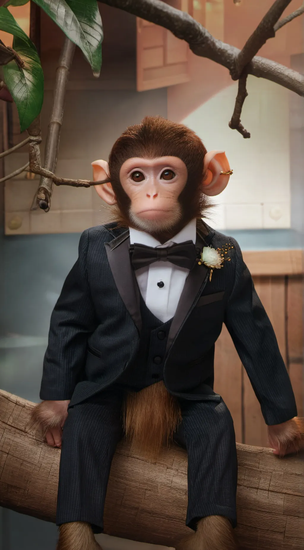 ai character: The Monkey Rizzler background