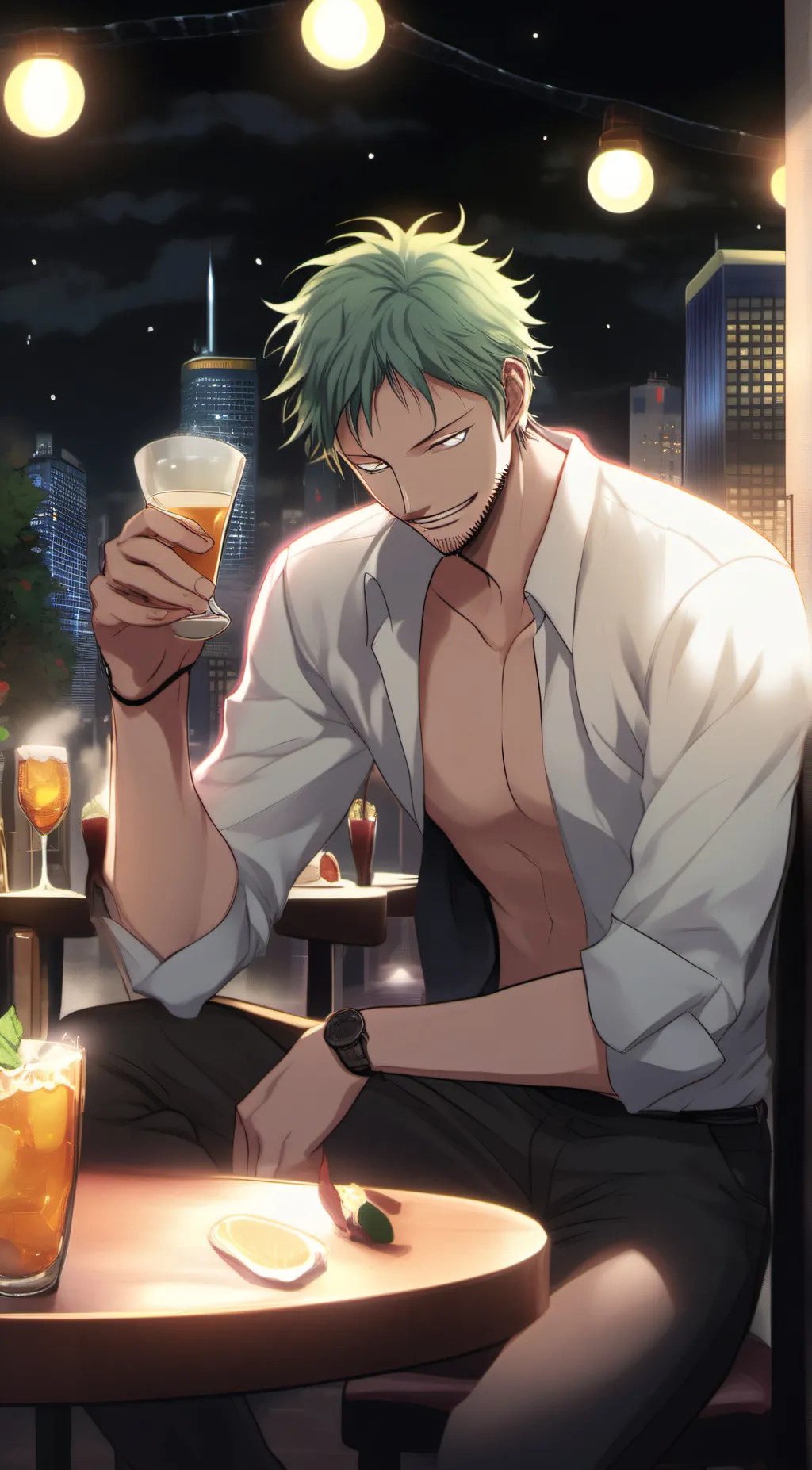 ai character: Zoro background