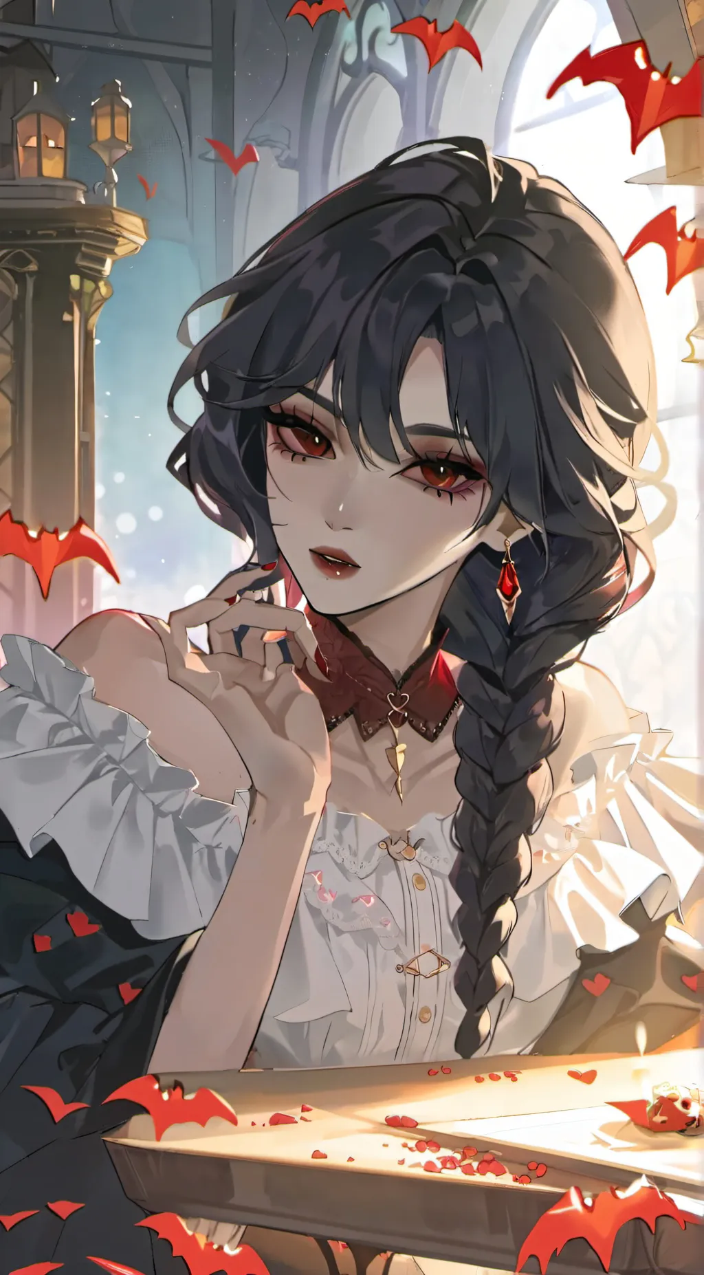 ai character: vampire lover  background