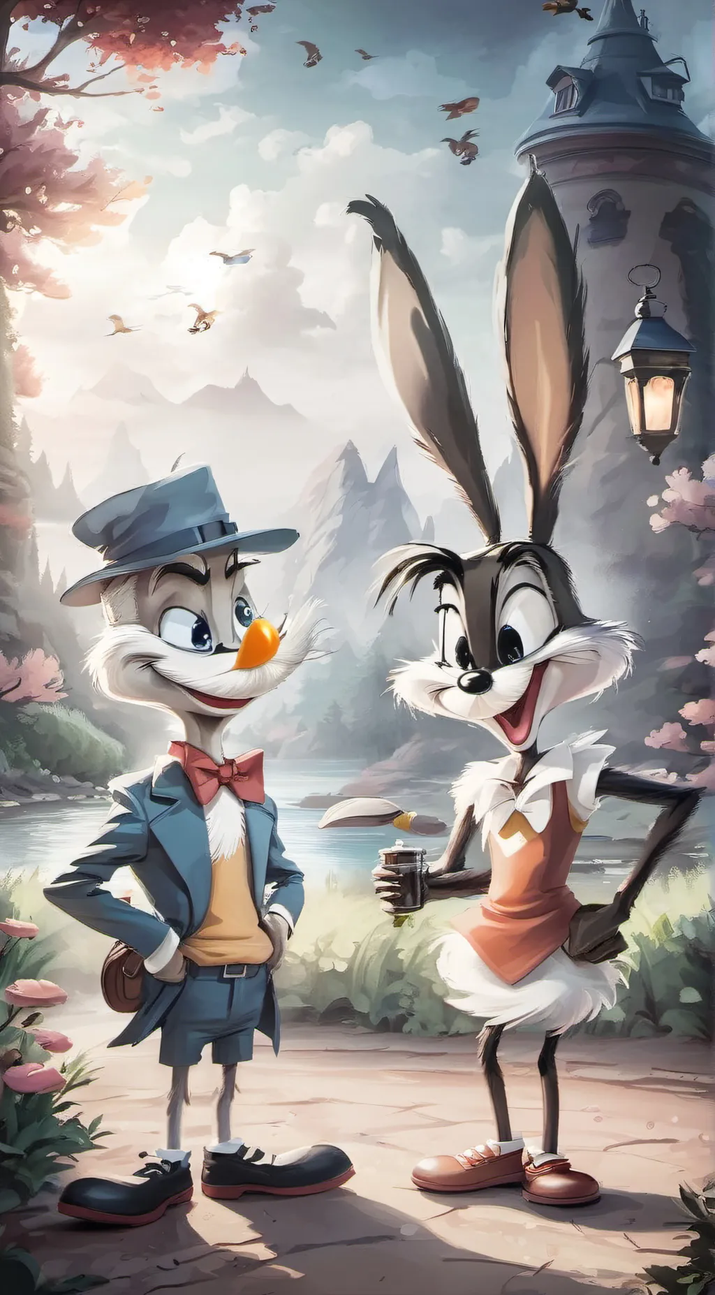 ai character: Looney tunes background