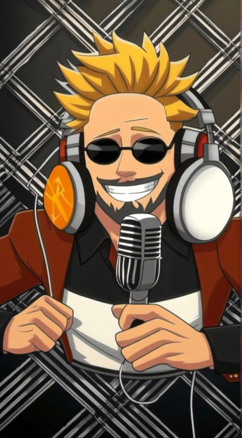 ai character: Present mic background