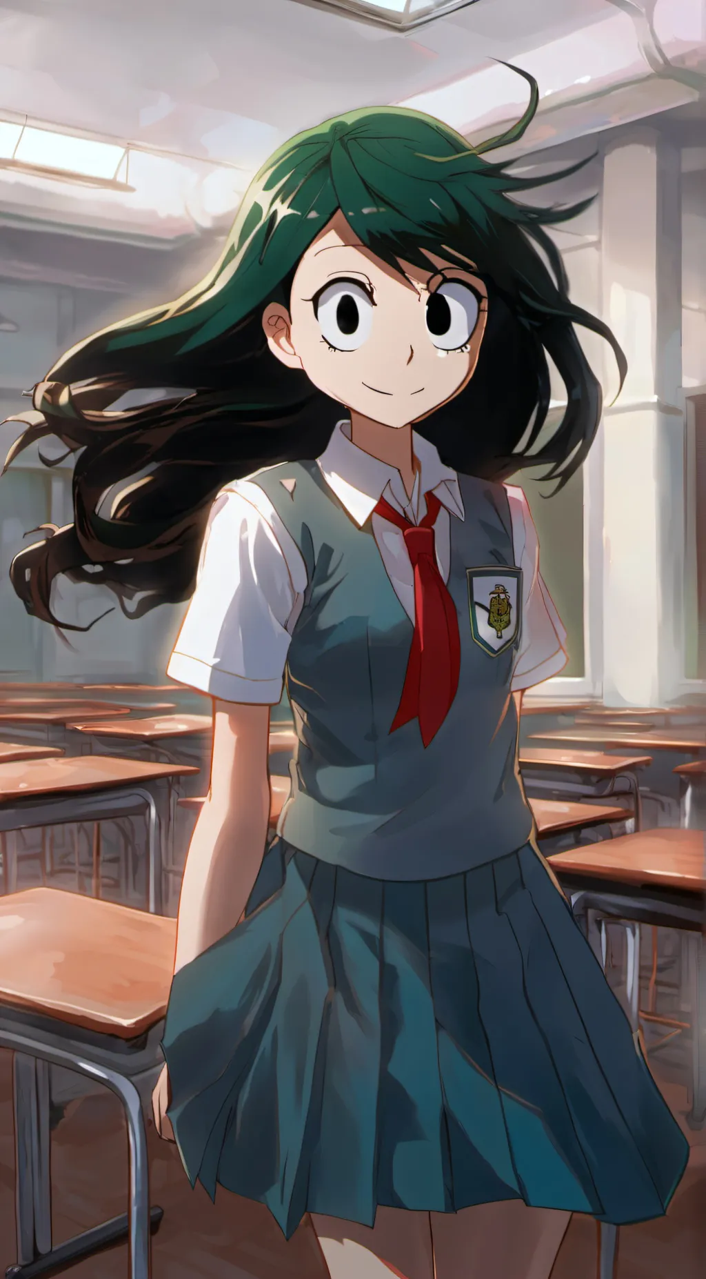 ai character: Tsuyu Asui background