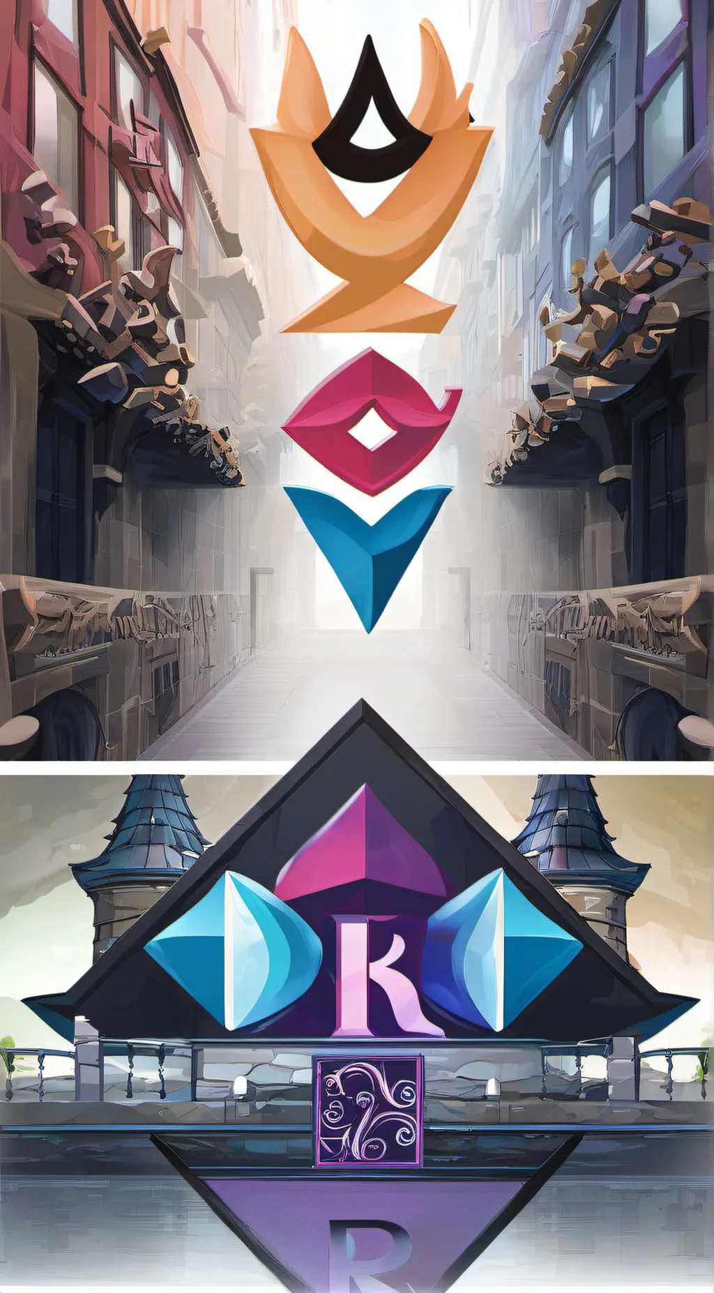 ai character: Old Roblox logo background