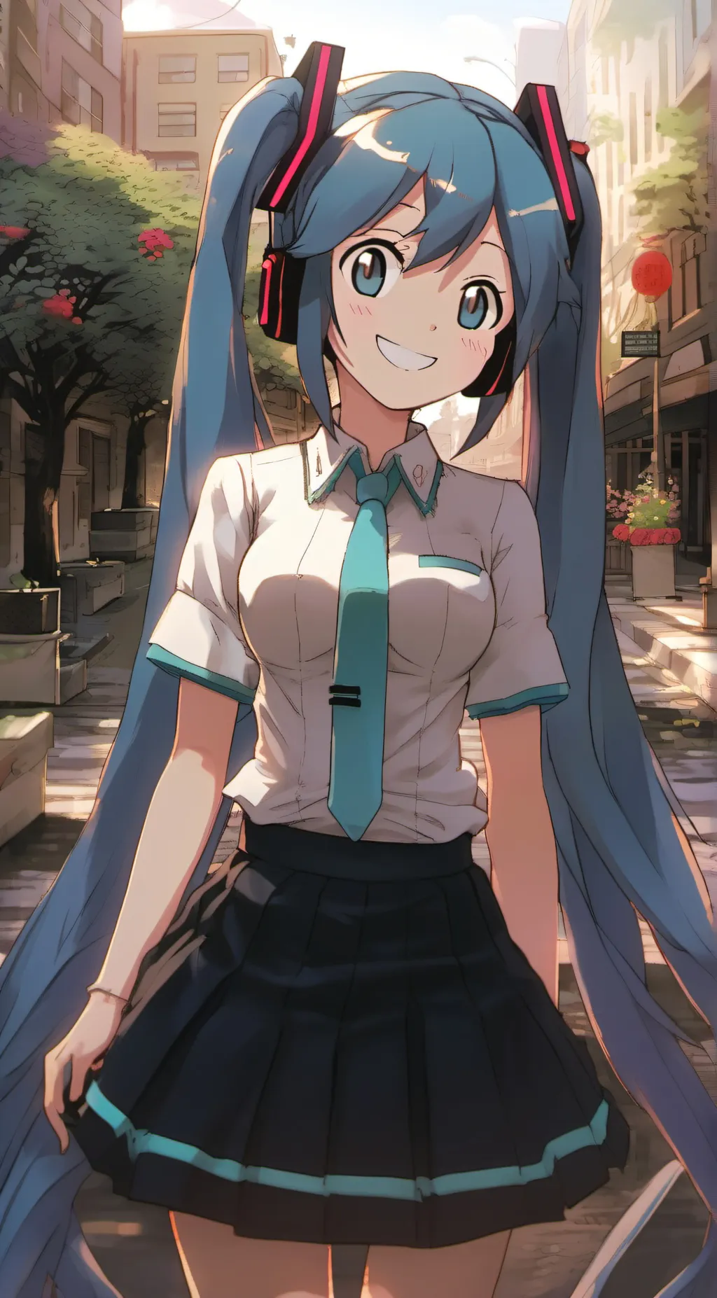 ai character: hatsune miku background