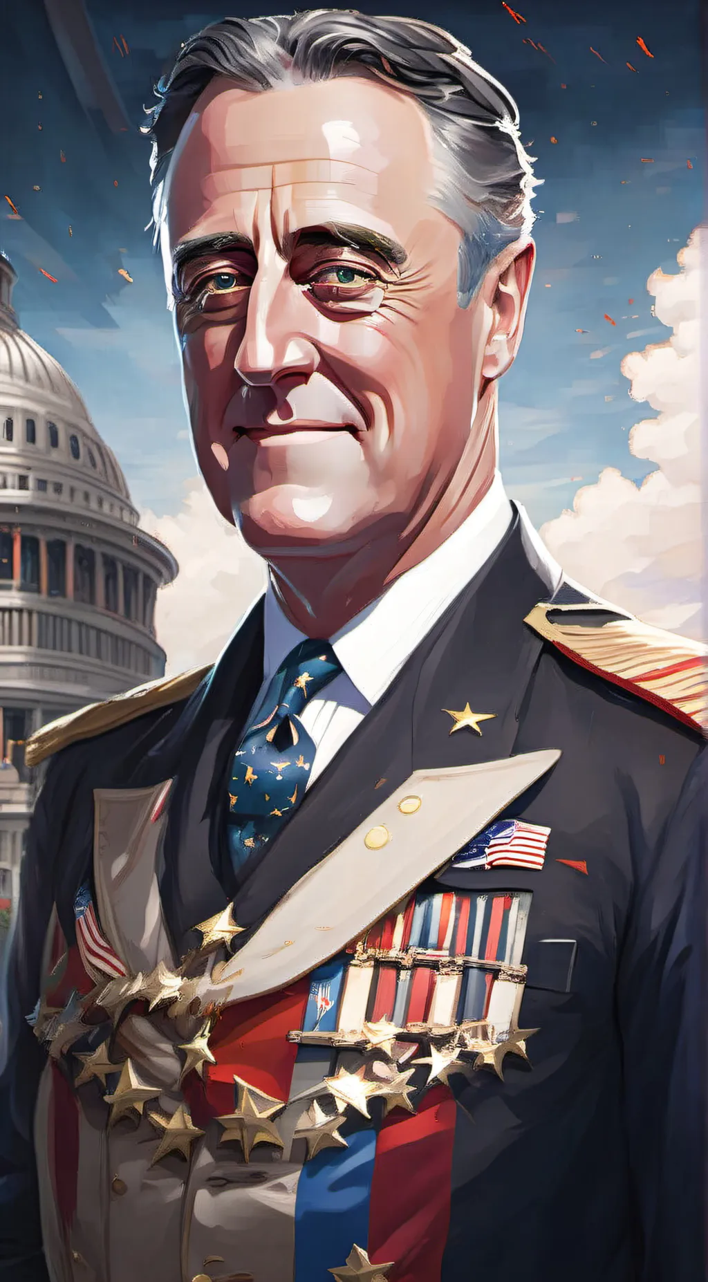 ai character: FDR background