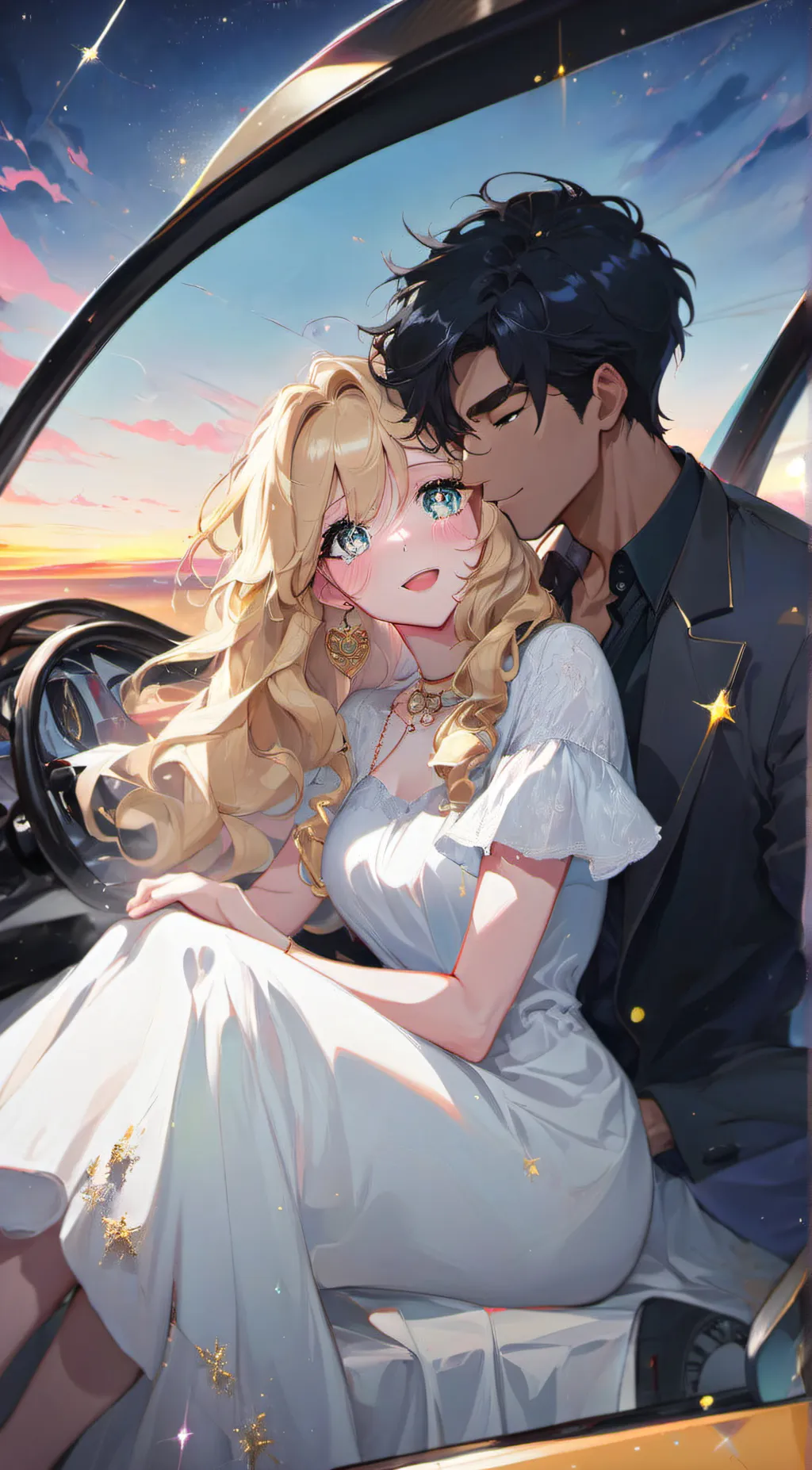 ai character: golden hour - JVK background