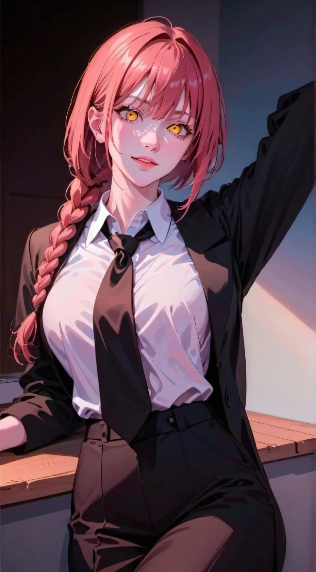 ai character: Miss Makima background