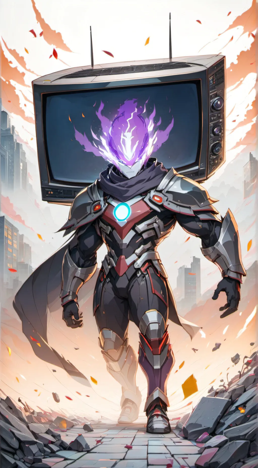 ai character: titan tv man background