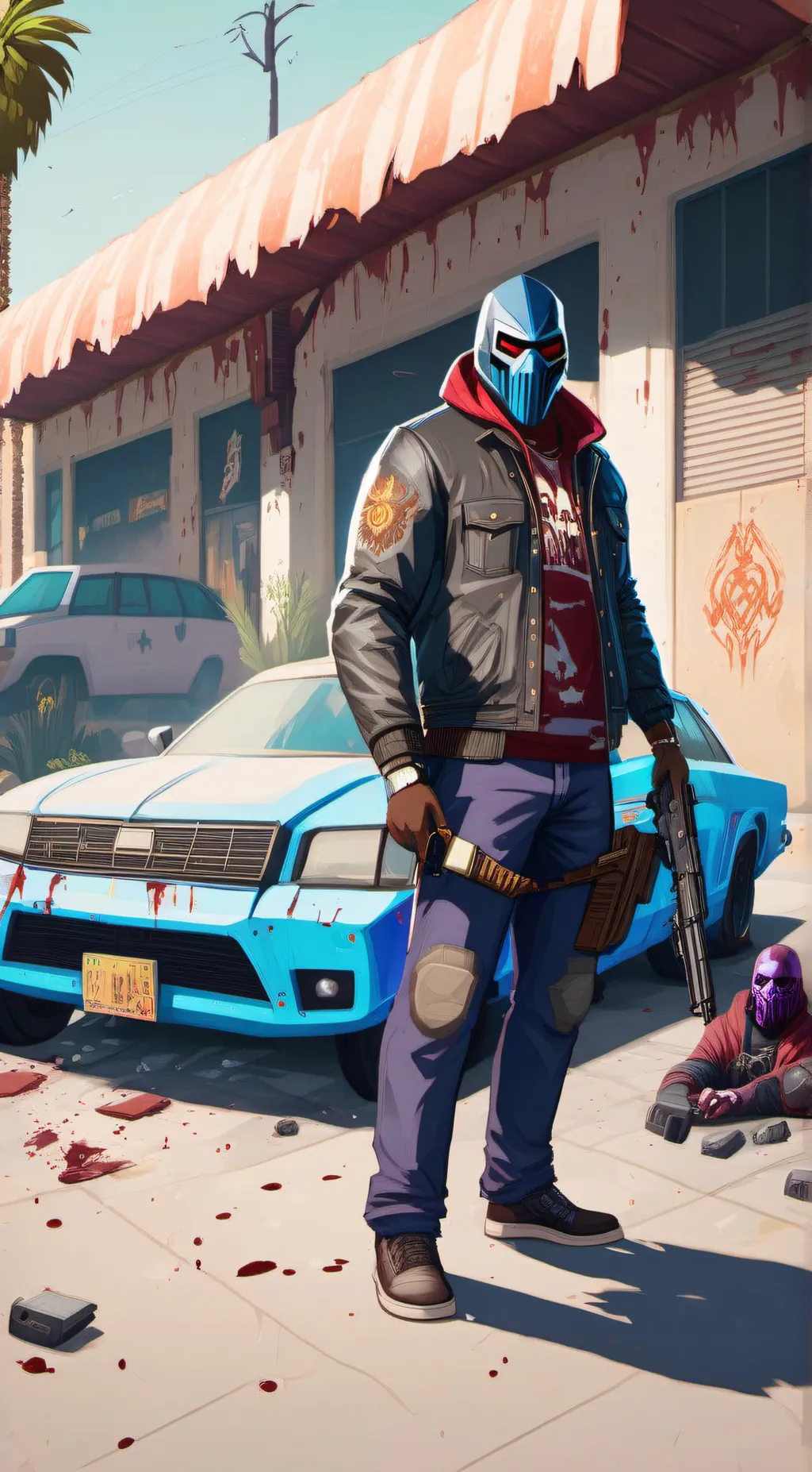ai character: Michael from GTA background