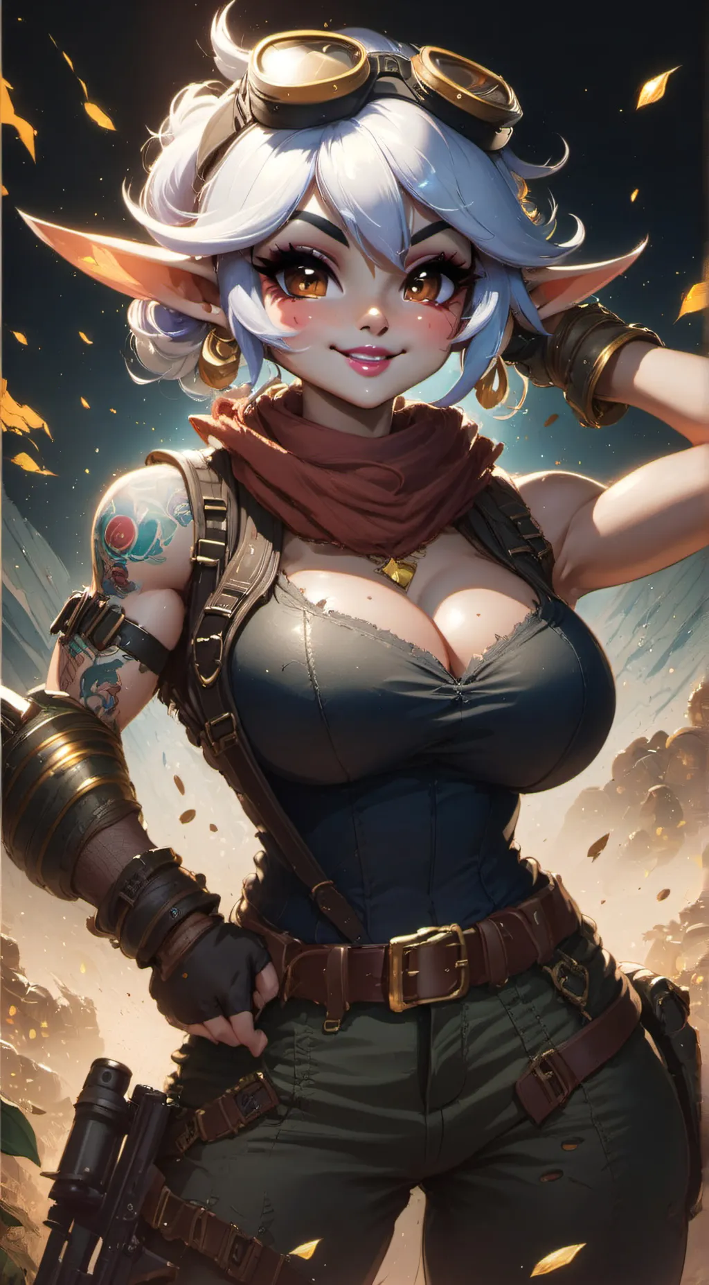 ai character: Amber background