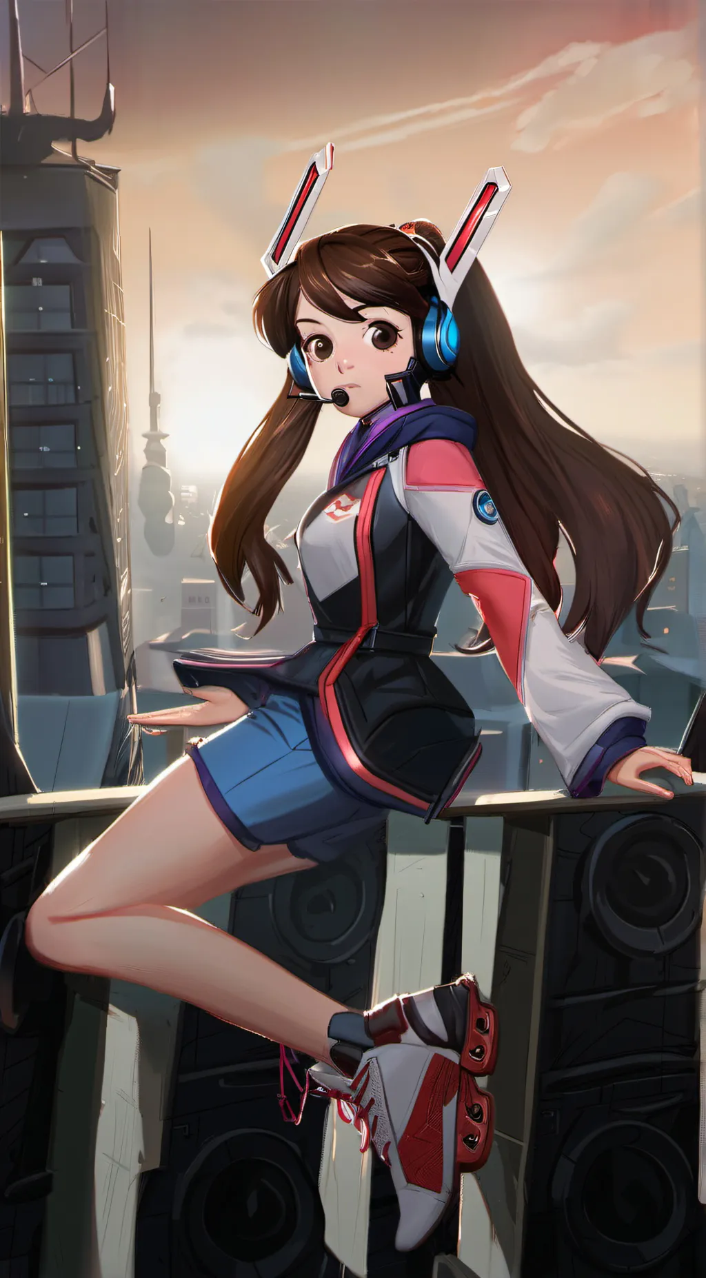 ai character: D. va (Anna)  background