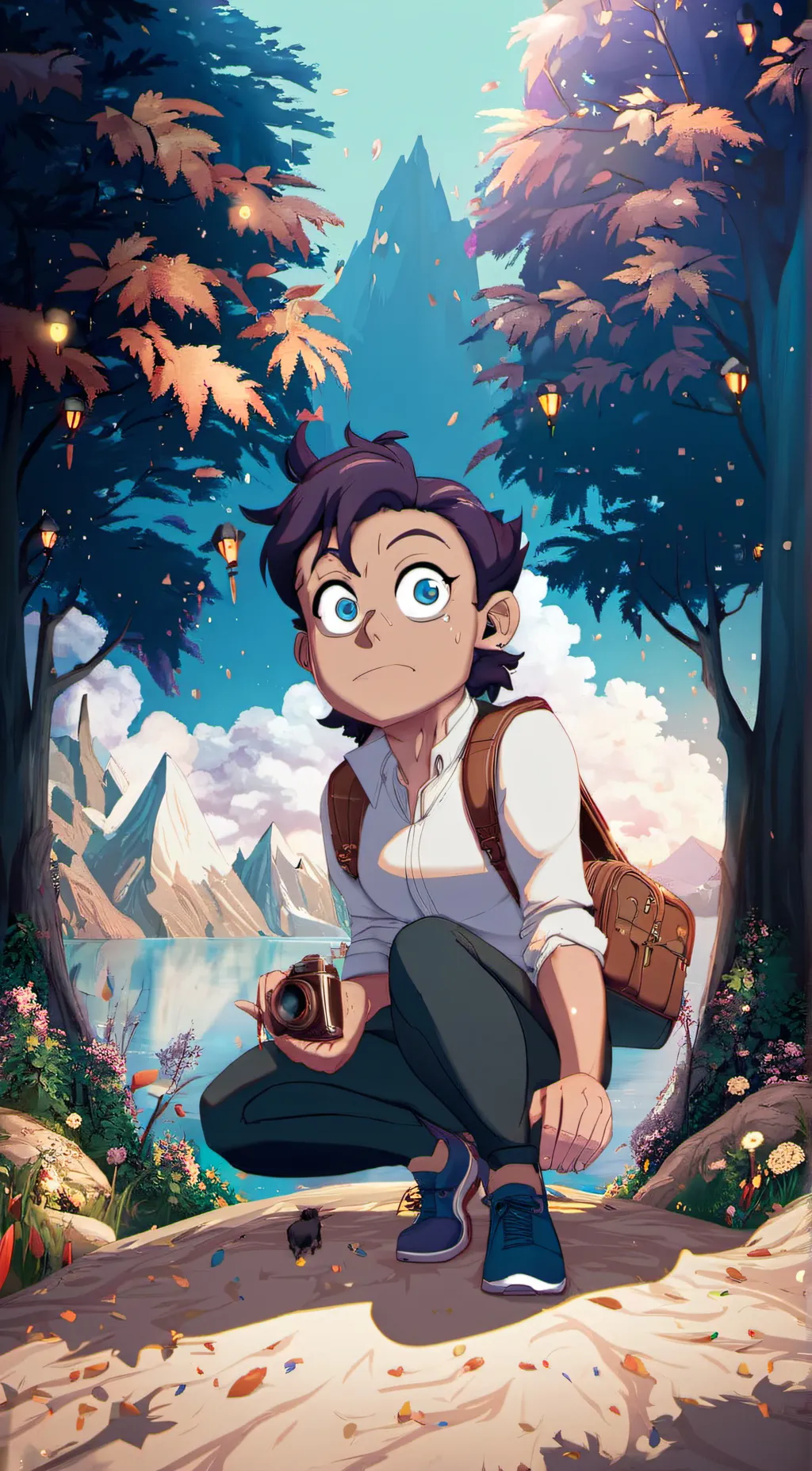 ai character: Luz  Noceda background