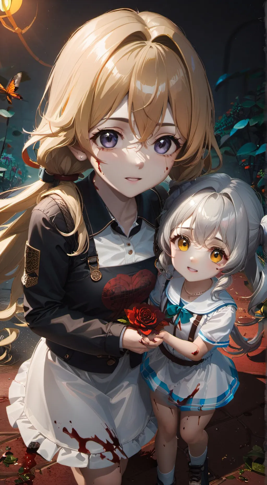 ai character: Saphire and moon background