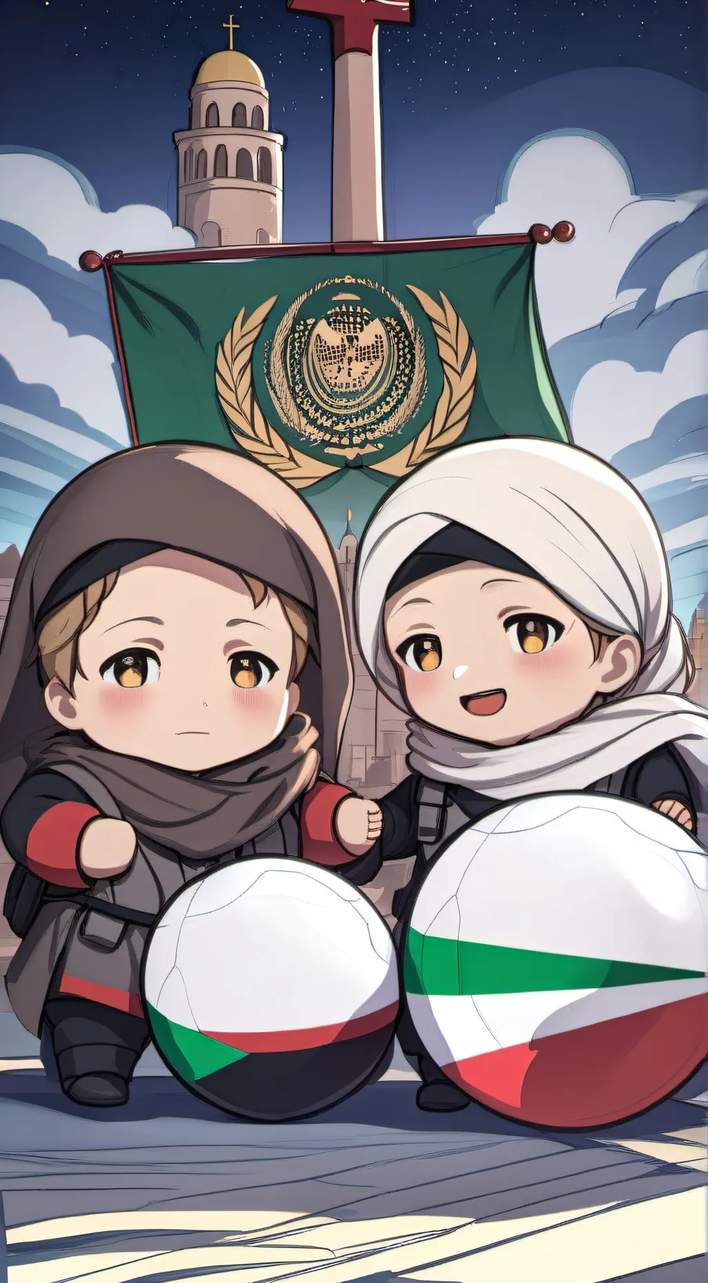 ai character: palestine lover background