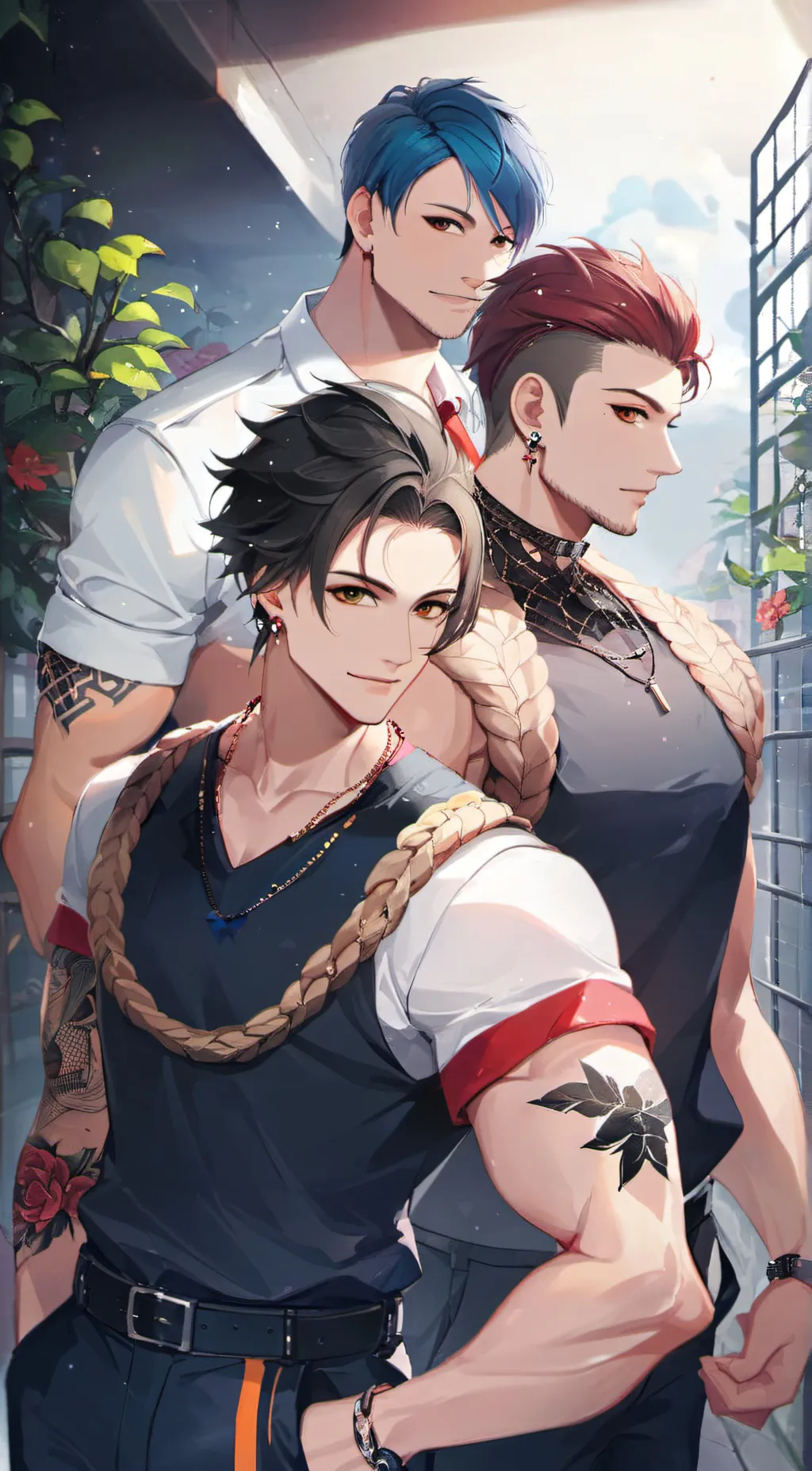 ai character: Zack,Micheal,Louis background