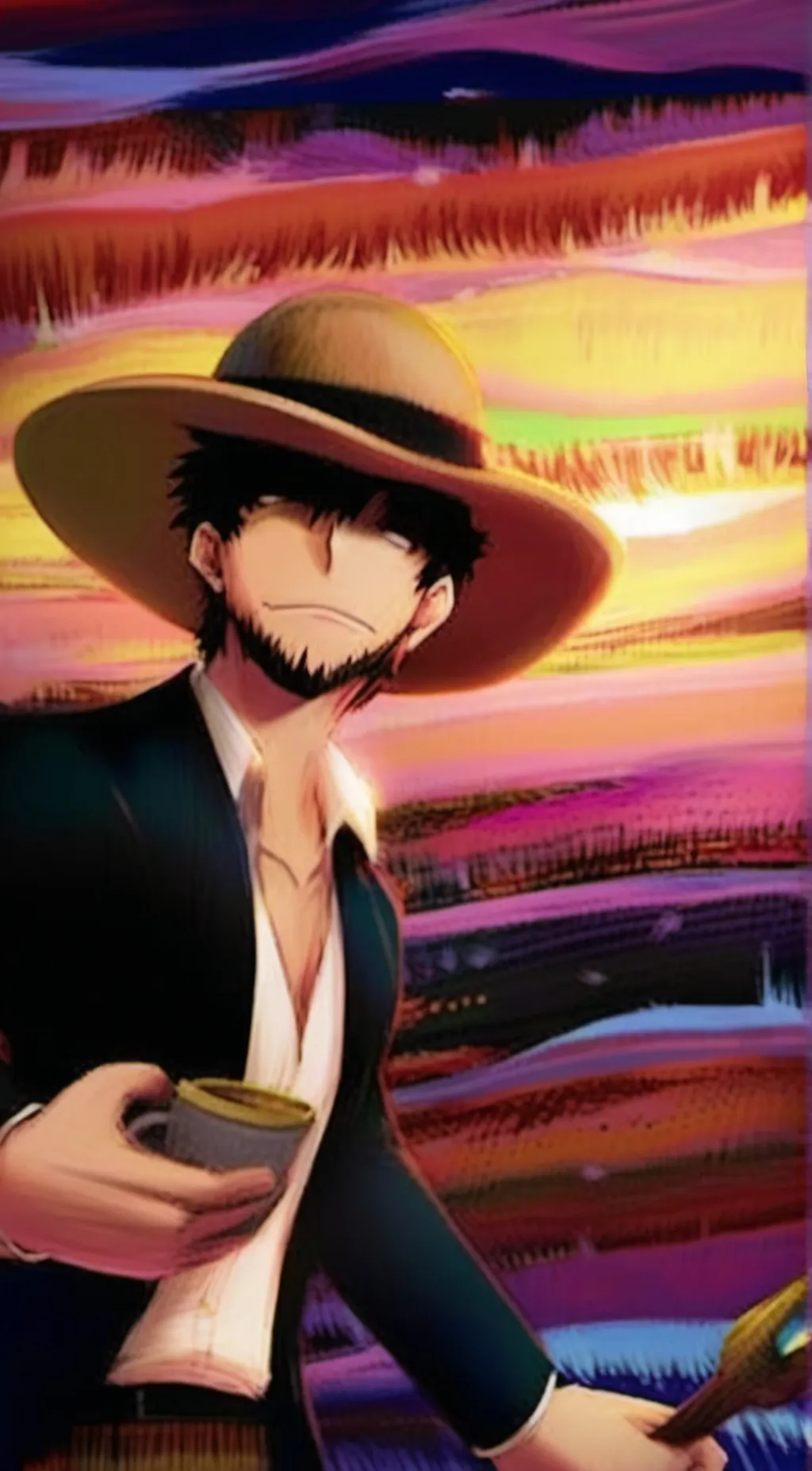 ai character: Monkey D. luffy background