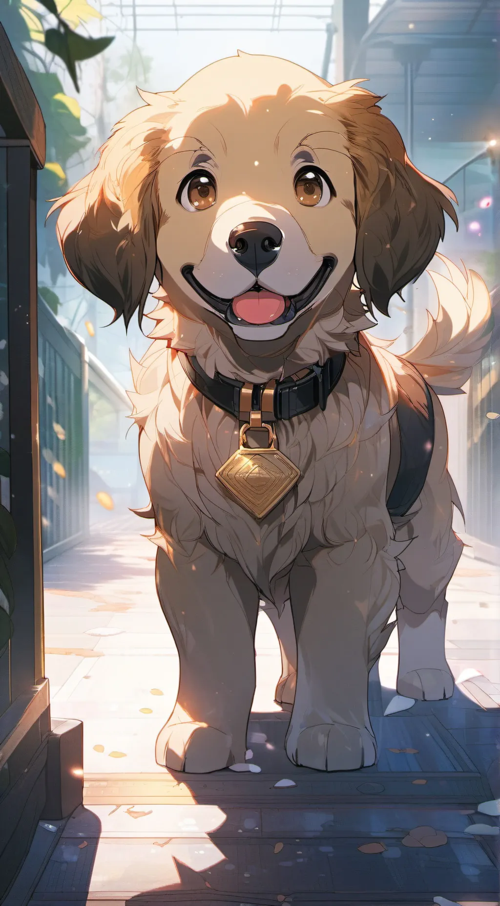 ai character: Goldy The Puppy background