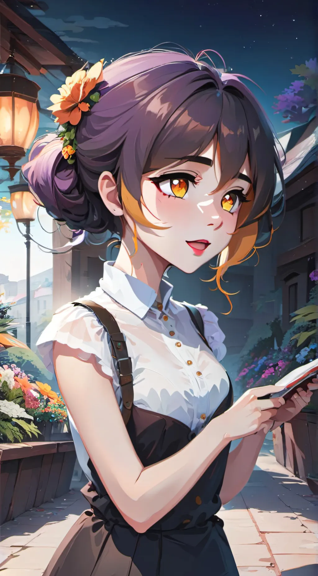 ai character: Luna background