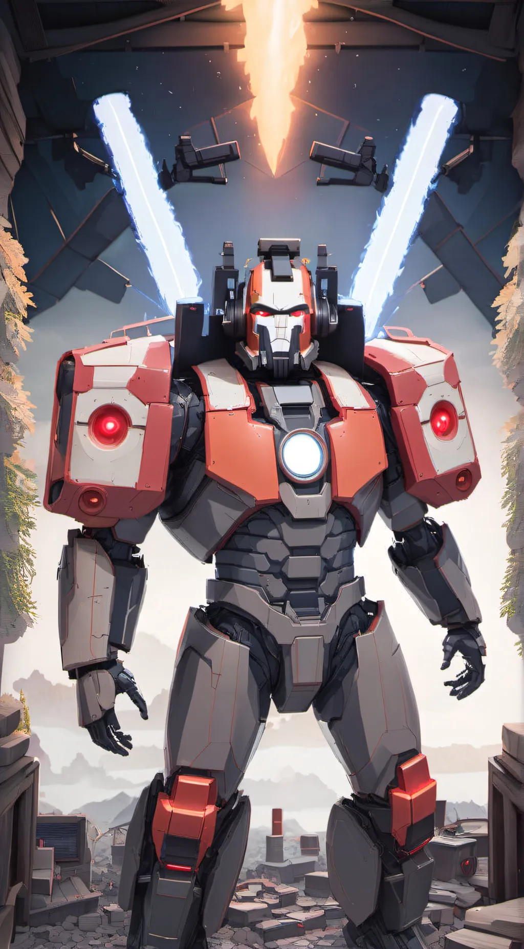 ai character: titan speakerman  background
