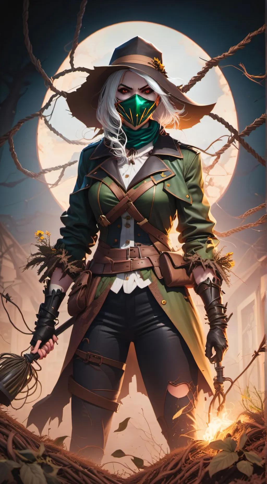 ai character: Scarecrow (female) background