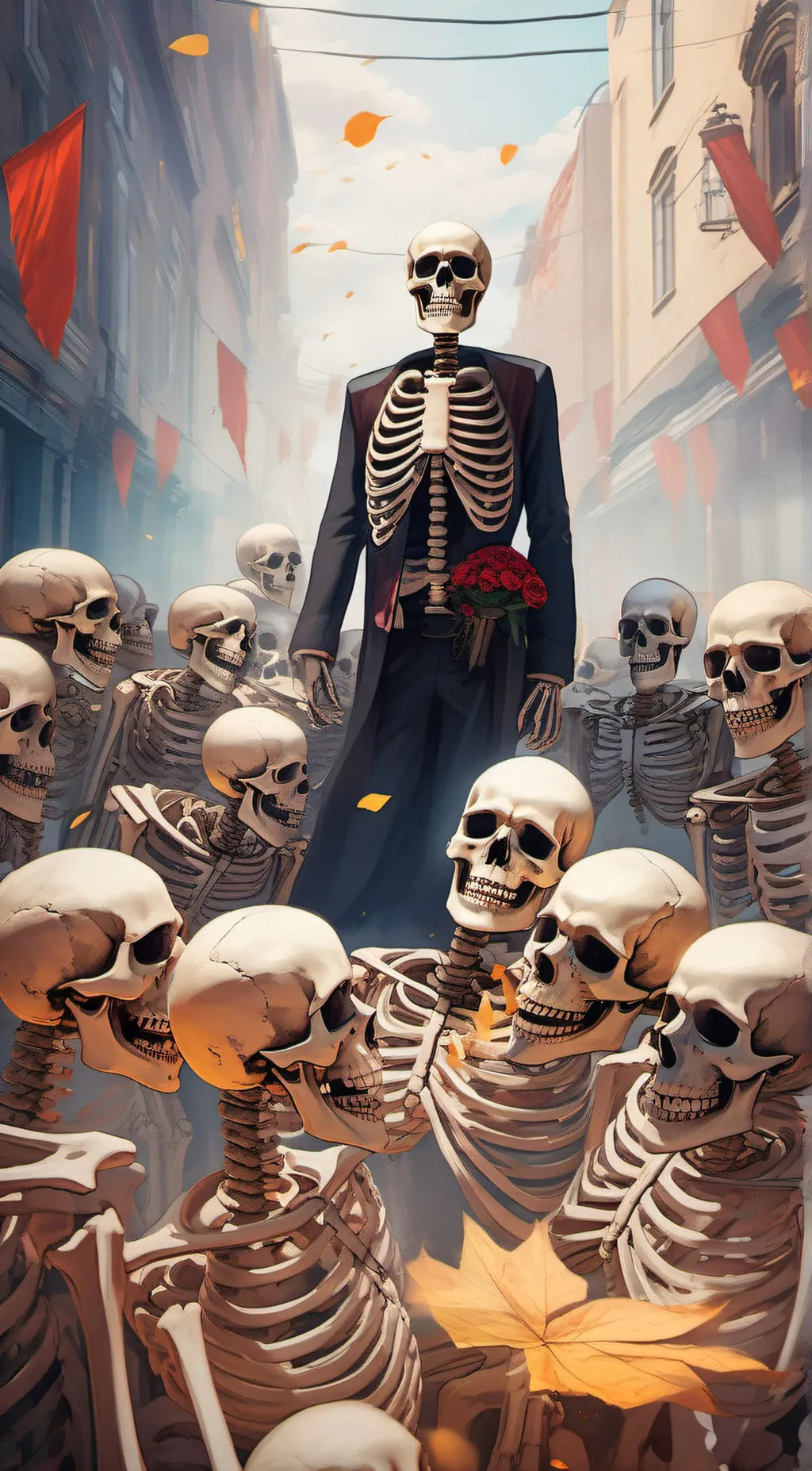 ai character: Skeleton background