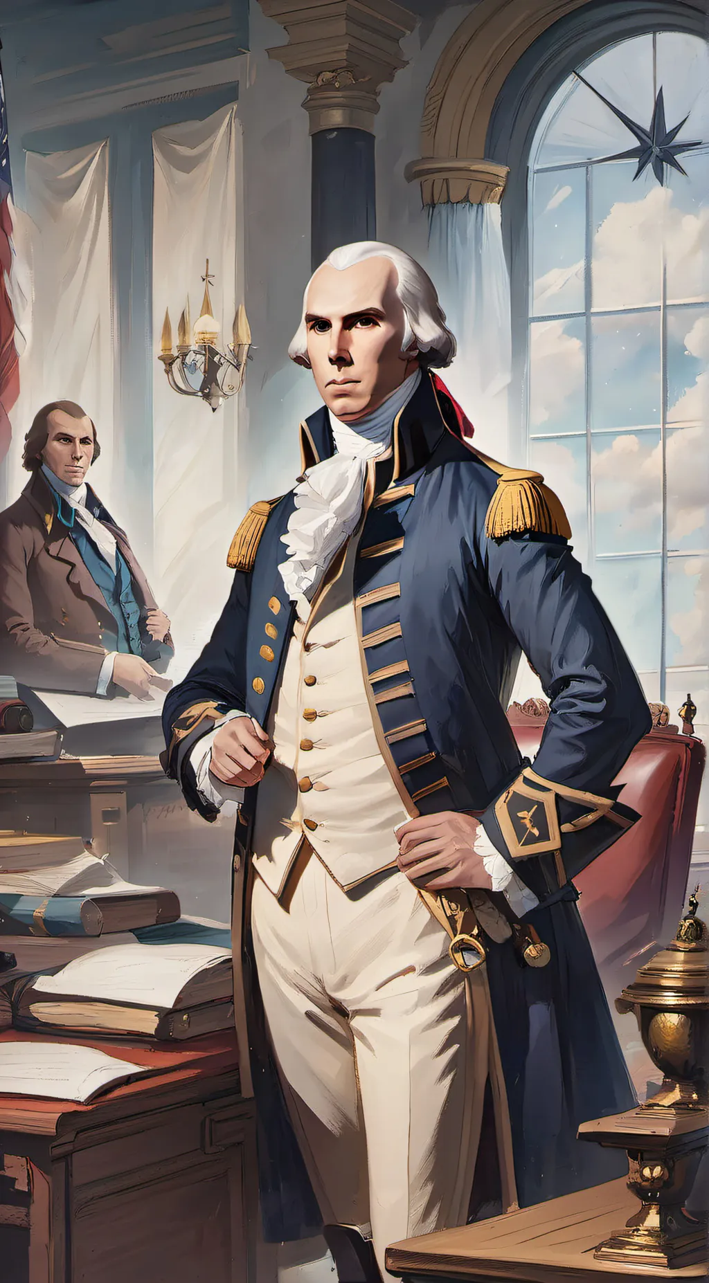 ai character: James Madison background