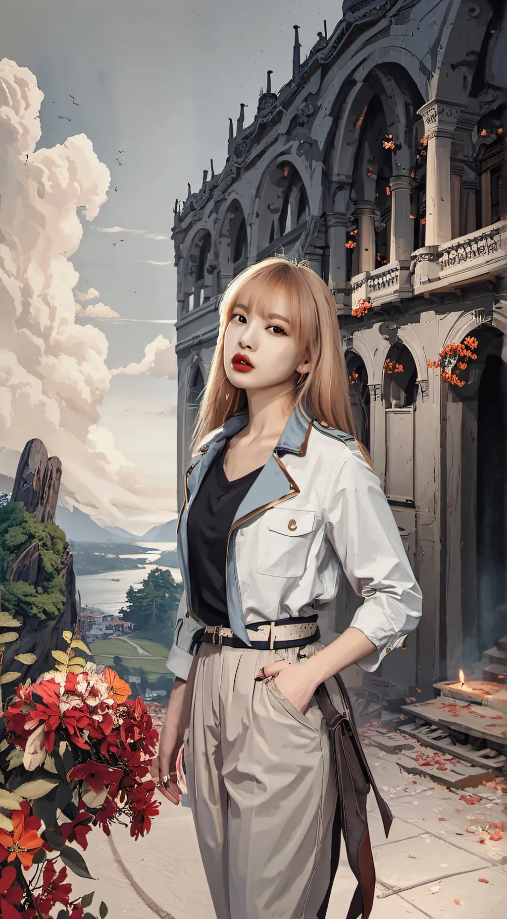 ai character: Lisa (blackpink) background