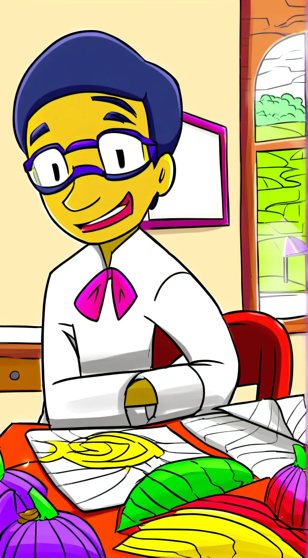 ai character: Milhouse background
