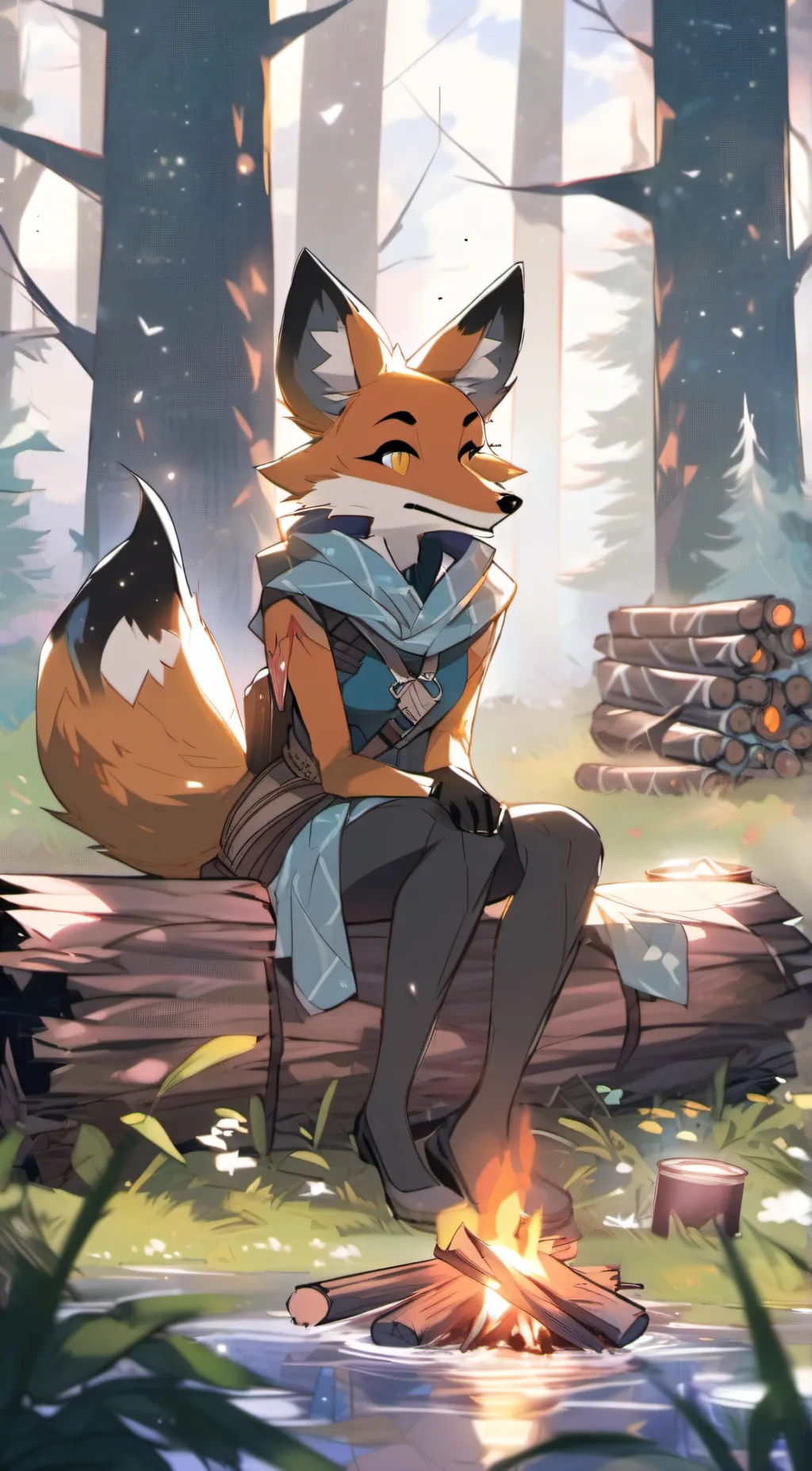 ai character: furr background