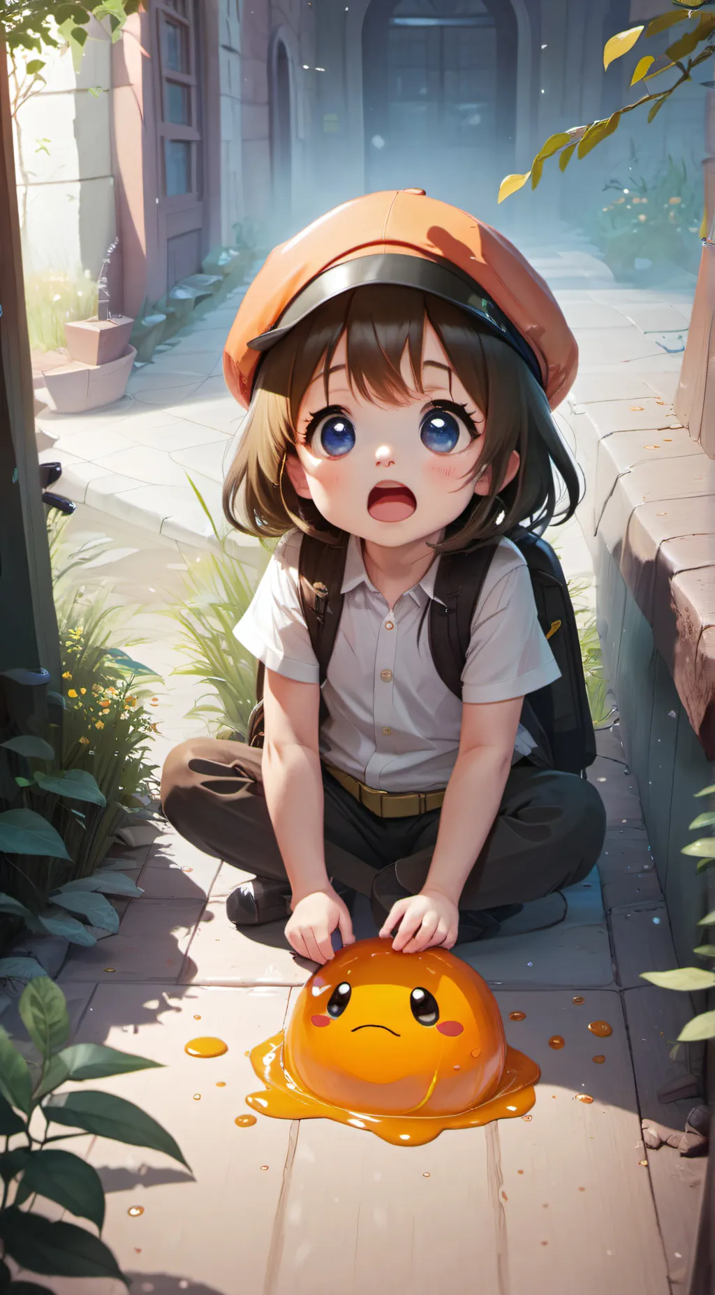 ai character: blob blob background