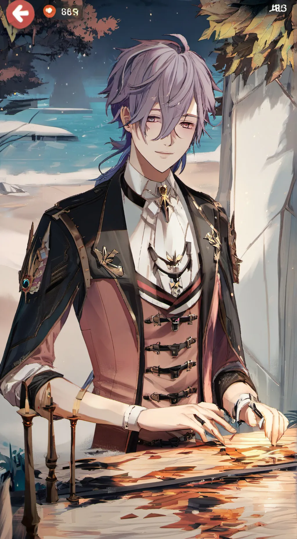 ai character: Uki Violetta background