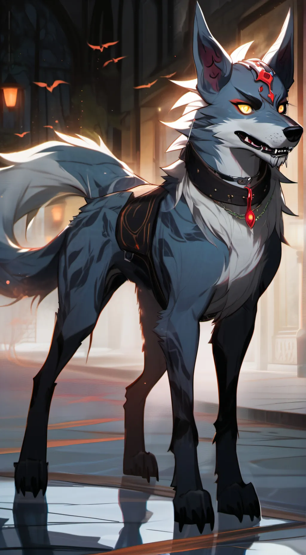 ai character: Luna hellhound background