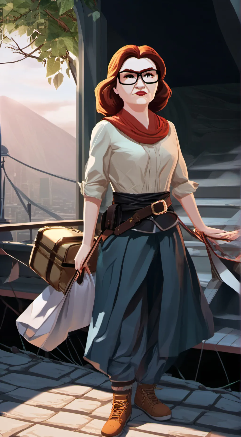 ai character: Miss circle  background